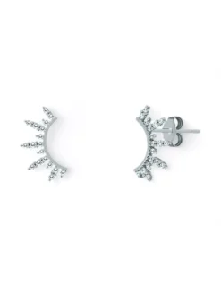 Online Pendientes semicírculo circonitas plata 925 Pendientes De Plata