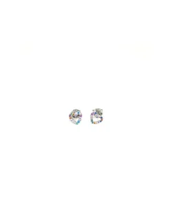 Fashion Pendientes silueta corazón circonitas colores 7mm Pendientes De Plata