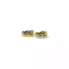 Outlet Pendientes trenzado oro bicolor 18k Pendientes De Oro