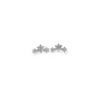 Shop Pendientes trepadores tres flores circonitas plata Pendientes De Plata