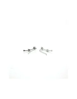Cheap Pendientes trepadores tres estrellas circonitas Pendientes De Plata