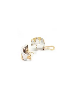 Store Pendientes zigzag oro bicolor 18k Pendientes De Oro
