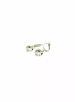 Hot Pendinetes oro blanco corazón oro 18k Pendientes De Oro