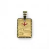 Clearance Placa grupo sanguíneo oro 18k Colgante De Oro Grabado
