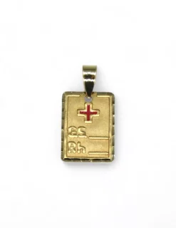 Clearance Placa grupo sanguíneo oro 18k Colgante De Oro Grabado