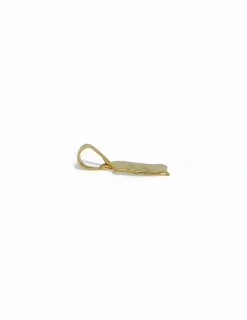 Hot Placa RH pequeña oro 18k - 2cm Colgante De Oro Grabado