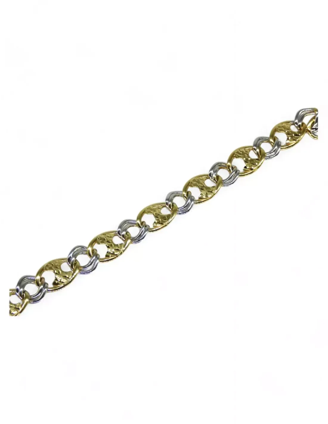 New Pulsera ancla bicolor oro 18k - 18.5cm Pulseras De Plata|Pulseras De Oro