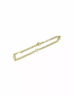 Shop Pulsera ancla con tres lunas oro 18k - 18.5cm Pulseras De Plata|Pulseras De Oro