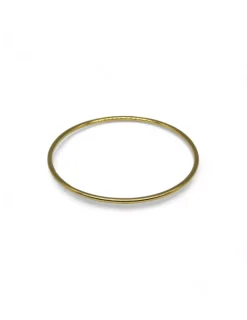 New Pulsera aro liso rígida oro 18k - 6.60cm Semanarios|Cañas