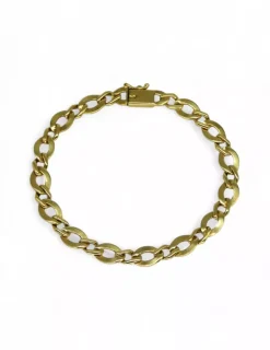 Online Pulsera barbada 1x1 oro 18k - 20cm Pulseras De Plata|Pulseras De Oro