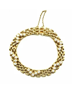 Cheap Pulsera Bismark circonitas oro 18k - 19cm Pulseras De Plata|Pulseras De Oro