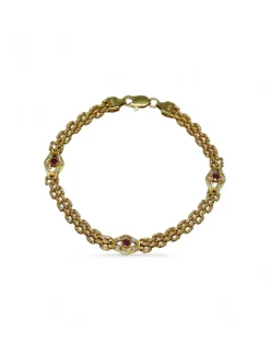 Clearance Pulsera Bismark rombos oro 18k - 19cm Pulseras De Plata|Pulseras De Oro