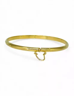 Store Pulsera caña labrada brillo mate oro 18k - 20cm Cañas|Pulseras De Plata