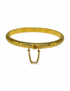 Cheap Pulsera caña labrada c. seguridad oro 18k - 20cm Cañas|Pulseras De Plata