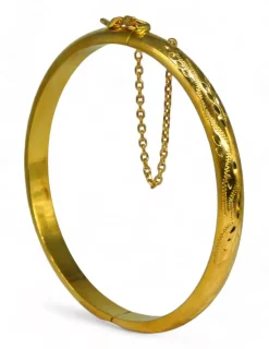 Cheap Pulsera caña labrada c. seguridad oro 18k - 20cm Cañas|Pulseras De Plata