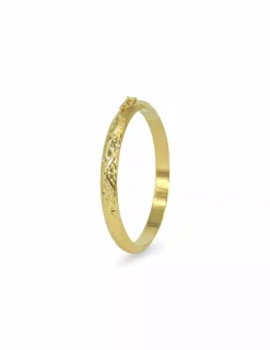 Flash Sale Pulsera caña labrada oro 18k - 6cm Cañas|Pulseras De Plata