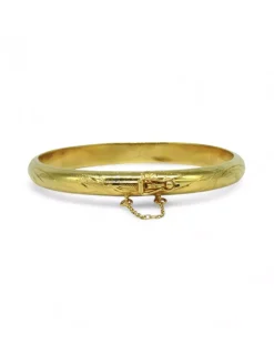 Store Pulsera caña labrada oval c. seguridad oro 18k - 19cm Cañas|Pulseras De Plata