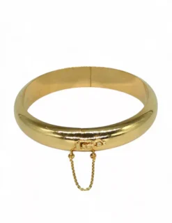 Shop Pulsera caña lisa cadenita seguridad oro 18k - 6.2cm Cañas|Pulseras De Plata