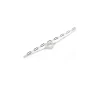 Cheap Pulsera cadena doble forzada y forzada alargada corazón circonitas plata - 17cm Pulseras De Oro Grabado|Pulseras De Oro