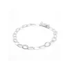 Shop Pulsera cadena eslabones ovalados lisos plata de Ley Pulseras De Oro Grabado|Pulseras De Oro