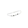 Discount Pulsera cadena forzada circonitas blancas y negras Plata de Ley - 18cm Pulseras De Oro Grabado|Pulseras De Oro