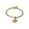 Best Pulsera cadena rolo con cruz mallorquina colgando oro 18k - 18cm Pulseras De Plata|Pulseras De Oro