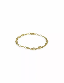 Best Pulsera calabrote con eslabón rombo en oro de 18k - 20cm Pulseras De Plata|Pulseras De Oro