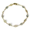 Clearance Pulsera calada floral circonitas 18k - 19.5cm Pulseras De Plata|Pulseras De Oro