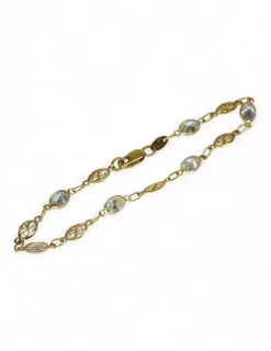 Clearance Pulsera calada floral circonitas 18k - 19.5cm Pulseras De Plata|Pulseras De Oro
