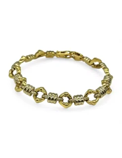 Hot Pulsera círculos y tres barras oro 18k - 19cm Pulseras De Plata|Pulseras De Oro