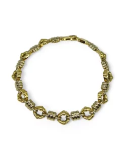 Hot Pulsera círculos y tres barras oro 18k - 19cm Pulseras De Plata|Pulseras De Oro