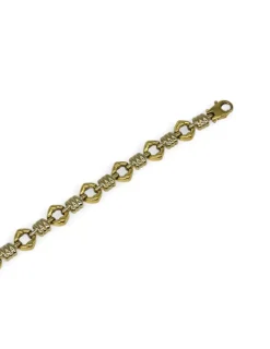 Hot Pulsera círculos y tres barras oro 18k - 19cm Pulseras De Plata|Pulseras De Oro