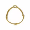 Clearance Pulsera doble cuerda con 3 circonitas oro 18k - 20cm Pulseras De Plata|Pulseras De Oro