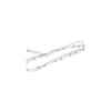 New Pulsera dos cadenas forzada bolas y barbada plata 17cm Pulseras De Oro Grabado|Pulseras De Oro