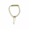 Fashion Pulsera esclava barbada c. seguridad oro 18k - 18cm. Esclavas|Pulseras De Oro