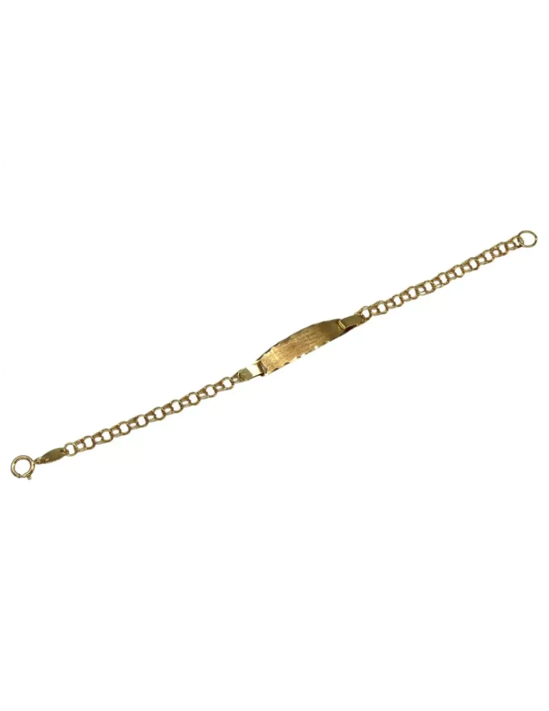 Shop Pulsera esclava bebe eslabón love oro 18k - 12cm - 1,35gr Esclavas|Pulseras De Plata