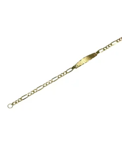 Shop Pulsera esclava bebe eslabón 3x1 oro 18k - 13.50cm Esclavas|Pulseras De Plata