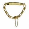 Best Sale Pulsera esclava eslabón 3x1 c. seguridad oro 18k - 18cm Esclavas|Pulseras De Plata