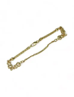Clearance Pulsera eslabón alargado y ositos oro 18k -19cm Pulseras De Plata|Pulseras De Oro