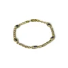 Clearance Pulsera eslabón bilbao circonitas azules oro 18k - 21cm Pulseras De Plata|Pulseras De Oro
