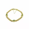 Flash Sale Pulsera eslabón Bismark piedras verdes y circonitas oro 18k - 20cm Pulseras De Plata|Pulseras De Oro