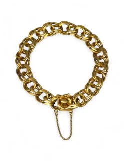 Best Pulsera eslabón love con cadena de seguridad 18k - 19cm Pulseras De Plata|Pulseras De Oro