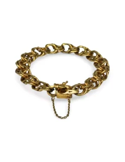 Best Pulsera eslabón love con cadena de seguridad 18k - 19cm Pulseras De Plata|Pulseras De Oro