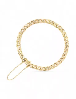 Clearance Pulsera eslabón love c.seguridad oro 18k - 20cm Pulseras De Plata|Pulseras De Oro