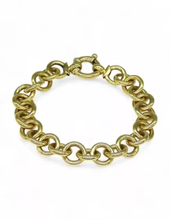 Online Pulsera eslabón rolo oro 18k - 18cm Pulseras De Plata|Pulseras De Oro