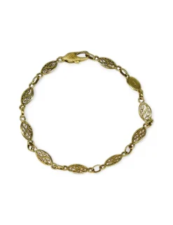 Hot Pulsera eslabones oval calados oro 18k - 19cm Pulseras De Plata|Pulseras De Oro