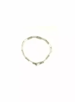 Hot Pulsera eslabones rectangulares circonitas oro blanco 18k - 18cm Pulseras De Plata|Pulseras De Oro