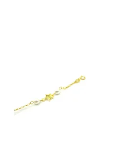Best Pulsera estrellas y perlas plata chapada oro Pulseras De Oro