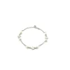 Outlet Pulsera estrellas y perlas plata rodiada Pulseras De Oro