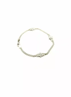 Best Pulsera flor oro blanco 18k - 16cm Pulseras De Plata|Pulseras De Oro